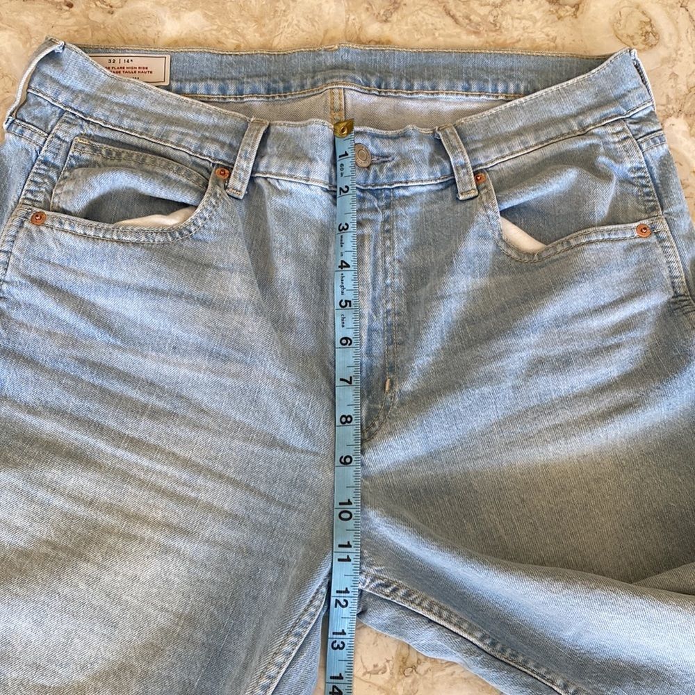 Gap Vintage Flare High Rise Light Wash Denim Jeans - Picture 11 of 15